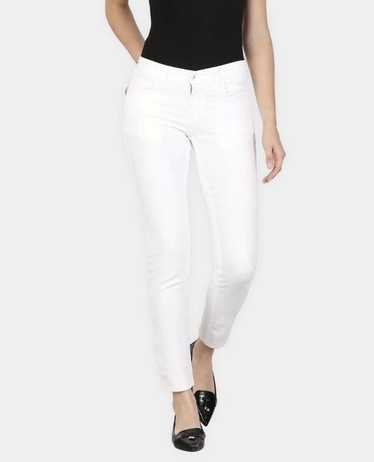 Women’s Skinny High-Rise White Jeans